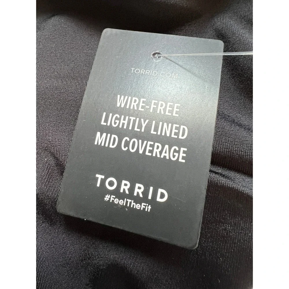 Torrid Swim Top Tankini Womens 2X Wirefree Built In Bra Flounce Ruffle Swimsuit - Picture 6 of 10